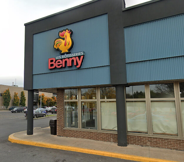 Exterior view of a Rôtisserie Benny in Longueuil